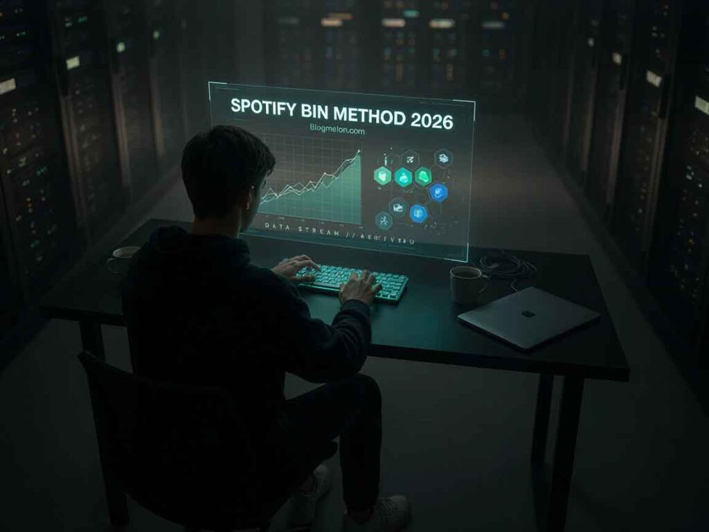 Spotify Bin Method 2026 featured graphic with credit card and Spotify logo elements